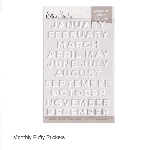 Scrapbooking  Elles Studio - Monthly Puffy Stickers