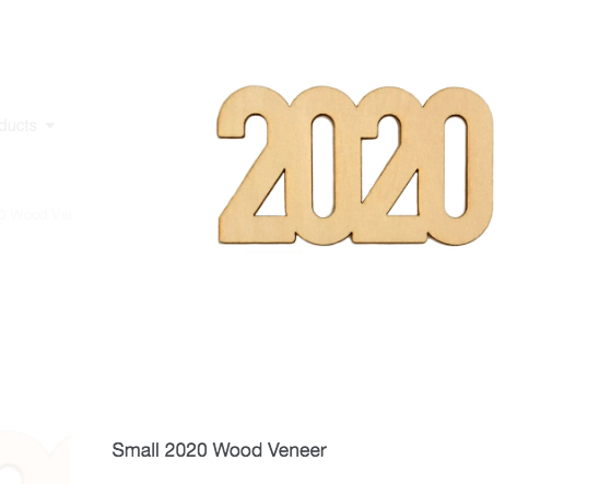 Scrapbooking  Elles Studio -Small 2020 Wood Veneer