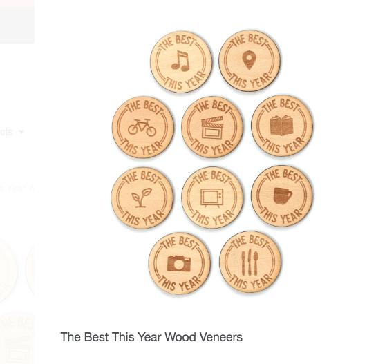 Scrapbooking  Elles Studio -The Best This Year Wood Veneers