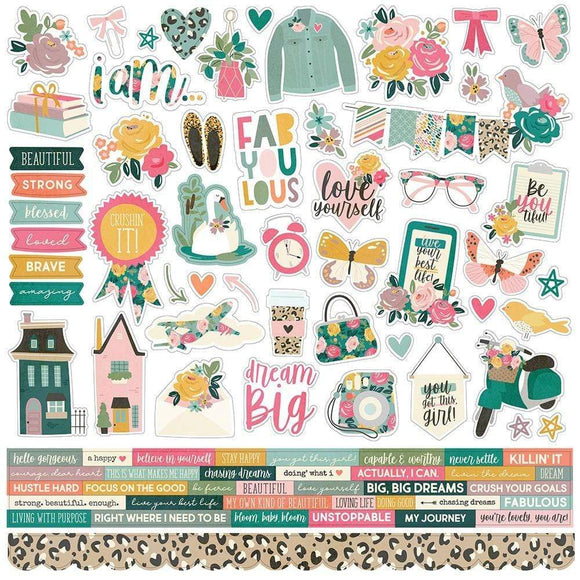 Scrapbooking  I Am Cardstock Stickers 12