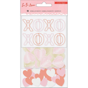 Scrapbooking  La La Love Small Embellishments Embellishments