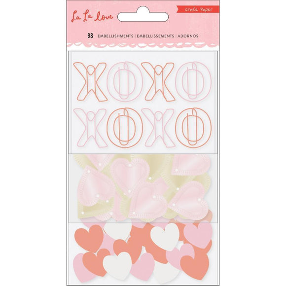 Scrapbooking  La La Love Small Embellishments Embellishments
