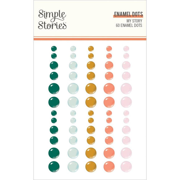 Scrapbooking  Simple Stories My Story Enamel Dots Embellishments Embellishments