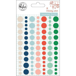Scrapbooking  Holiday Vibes Enamel Stickers 84/Pkg Dots enamel dots
