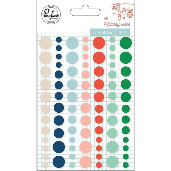 Scrapbooking  Holiday Vibes Enamel Stickers 84/Pkg Dots enamel dots