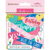 Scrapbooking  Bella Blvd Wish Big Girl Cardstock Die-Cuts Ephemera, Words, Shapes, Tabs Ephemera