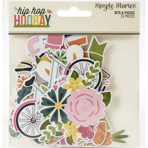 Scrapbooking  Hip Hop Hooray Bits & Pieces Die-Cuts 53/Pkg Ephemera