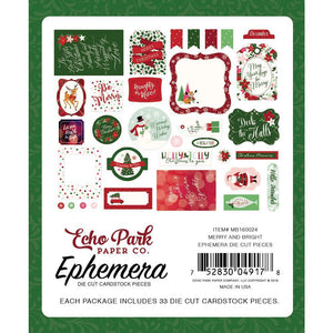 Scrapbooking  Merry & Bright Cardstock Die-Cuts 33/Pkg Icons Ephemera