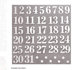 Scrapbooking  Elles Studio - Acetate Numbers kit