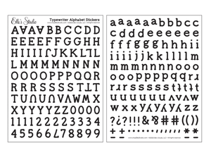Scrapbooking  Elles Studio - Black Typewriter Cardstock Alphabet Stickers kit