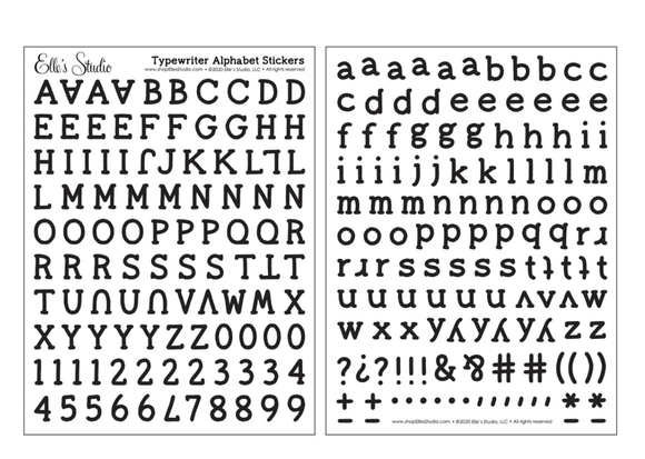 Brown Serif ABC/123 Stickers - Creative Memories