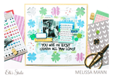 Scrapbooking  Elles Studio - Black Typewriter Cardstock Alphabet Stickers kit