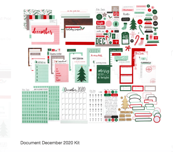 Scrapbooking  Elles Studio - Document December 2020 Kit kit