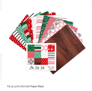 Scrapbooking  Elles Studio - Document December Fa La La 6 x 8.5 inch Paper Stack kit