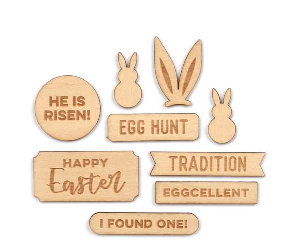 Scrapbooking  Elles Studio - Easter Wood Veneers kit