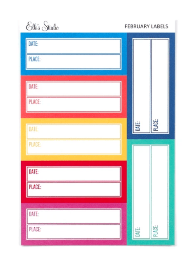 Scrapbooking  Elles Studio - February2020 Labels kit