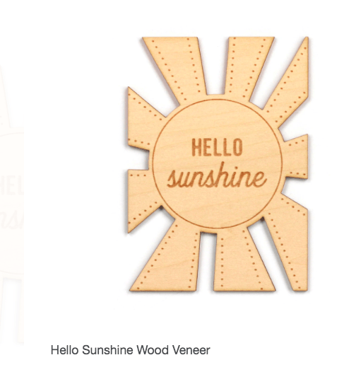 Scrapbooking  Elles Studio Hello Sunshine Wood Veneer kit