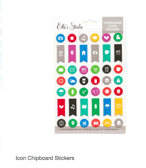 Scrapbooking  Elles Studio Icon Chipboard Stickers kit