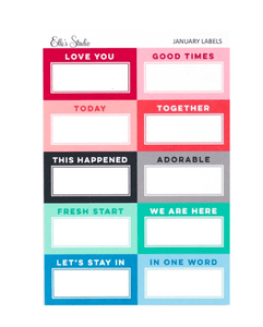 Scrapbooking  Elles Studio - January Labels kit