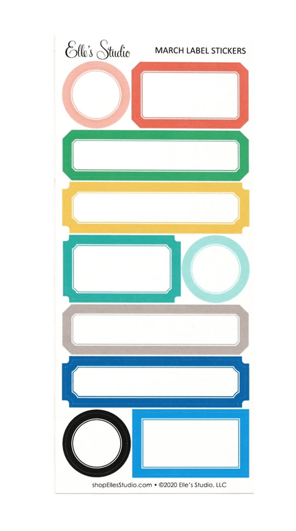 Scrapbooking  Elles Studio - March 20 Label Stickers kit