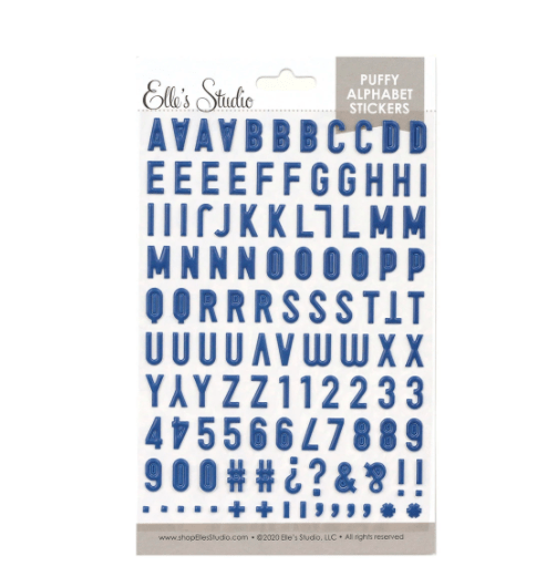 Scrapbooking  Elles Studio Navy Alphabet Stickers kit