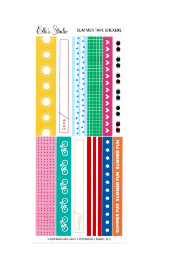 Scrapbooking  Elles Studio Summer Tape Stickers kit