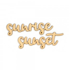 Scrapbooking  Elles Studio - Sunset & Sunrise Wood Veneers kit