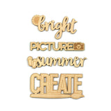 Scrapbooking  Elles Studio - Title Builder Vol. 3 Wood Veneer kit