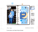 Scrapbooking  Elles Studio To the Moon and Back Wood Veneer kit