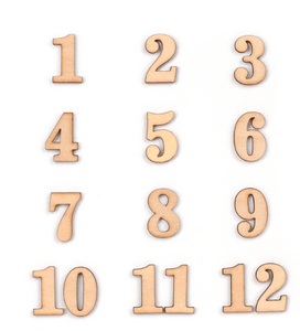 Scrapbooking  Elles Studio - Wood Veneer Numbers kit