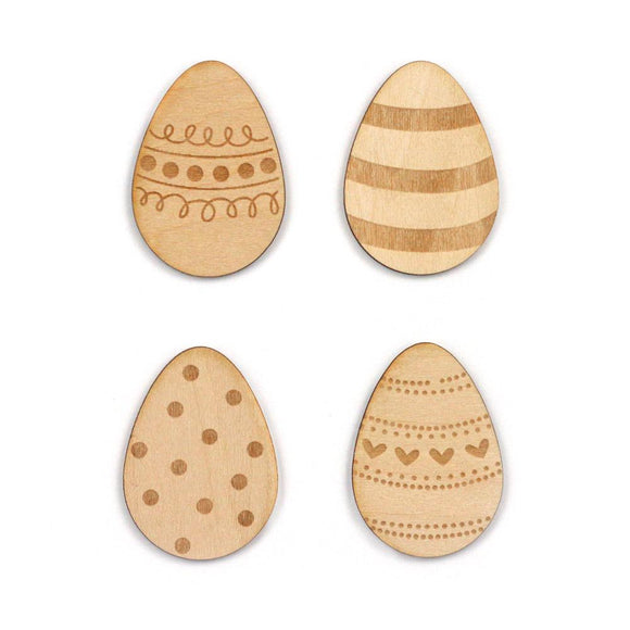 Scrapbooking  Wood Veneer Easter Eggs kit