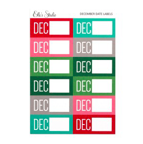 Scrapbooking  Elles Studio - December Date Labels label