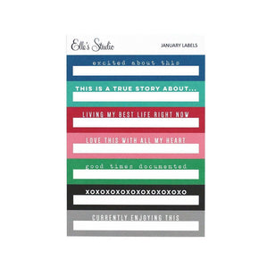Scrapbooking  January Labels labels
