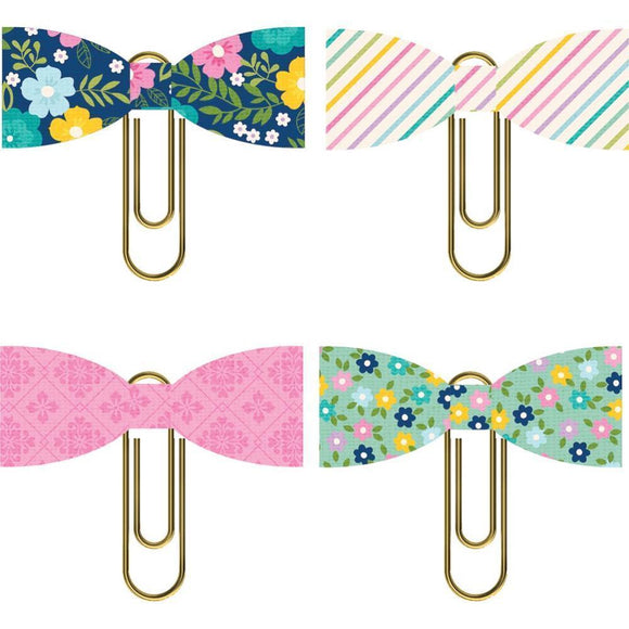 Scrapbooking  Little Princess Decoration Paper Bow Clips 4/Pkg