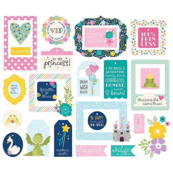 Scrapbooking  Little Princess Tags & Frames - 26pk