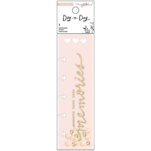 Scrapbooking  Maggie Holmes Day-To-Day Planner Bookmark 2"X8" Gold Foil