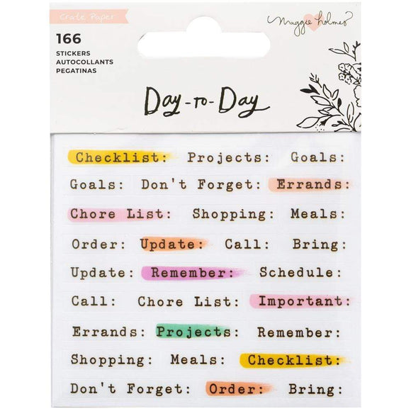 Scrapbooking  Maggie Holmes Day-To-Day Planner Mini Sticker Book 166/Pkg Book 2