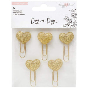 Scrapbooking  Maggie Holmes Day-To-Day Planner Paper Clips 5/Pkg Hearts