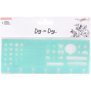 Scrapbooking  Maggie Holmes Day-To-Day Planner Stencil 7"X4.5" Icon
