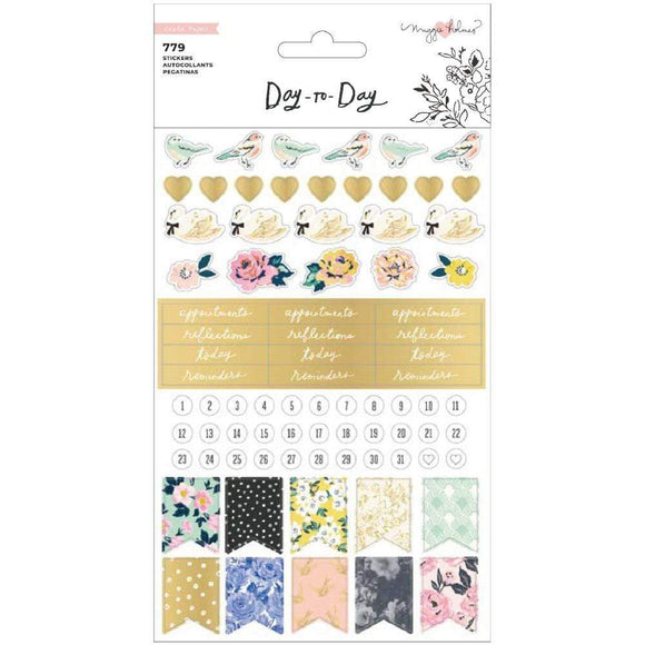 Scrapbooking  Maggie Holmes Day-To-Day Planner Sticker Book 779/Pkg Phrase