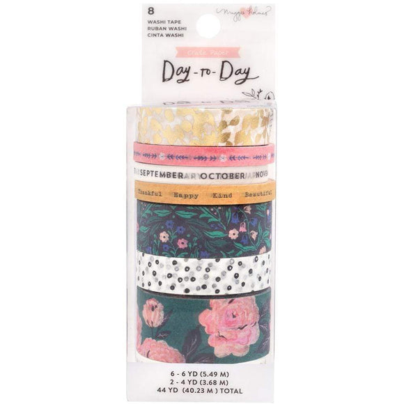 Scrapbooking  Maggie Holmes Day-To-Day Planner Washi Tape 8/Pkg Calendar