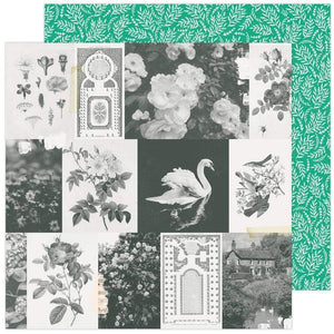 Scrapbooking  Maggie Holmes Garden Party Double-Sided Cardstock 12"X12" - Garden Greens Paper 12"x12"