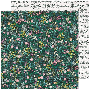 Scrapbooking  Maggie Holmes Garden Party Double-Sided Cardstock 12"X12" - Happy Growing Paper 12"x12"