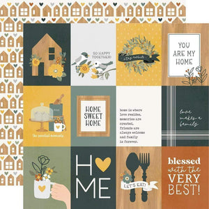 Scrapbooking  Simple Stories Hearth & Home Double-Sided Cardstock 12"X12" - 3x4 Elements Paper 12"x12"
