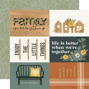 Scrapbooking  Simple Stories Hearth & Home Double-Sided Cardstock 12"X12" - 4x6 Elements Paper 12"x12"