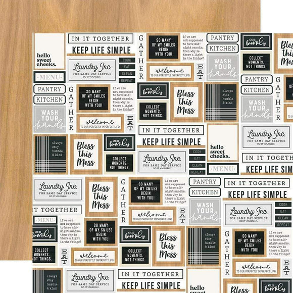 Scrapbooking  Simple Stories Hearth & Home Double-Sided Cardstock 12
