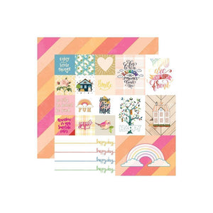 Scrapbooking  Changing Colors Double-Sided Cardstock 12"X12" - Happy Day Paper 12x12