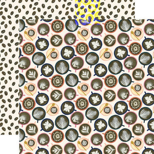 Scrapbooking  Coffee Double-Sided Cardstock 12"X12" - Cappuccino Cups Paper 12x12