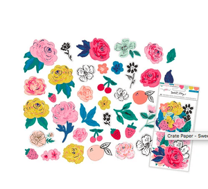 Scrapbooking  *** ARRIVING SOON***Crate Paper Maggie Holmes Sweet Story Floral Ephemera Paper 12x12