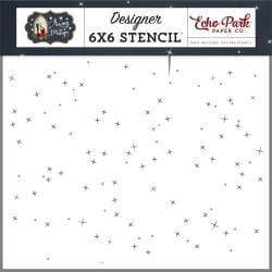 Scrapbooking  Echo Park Stencil 6"X6" All Is Bright Paper 12x12